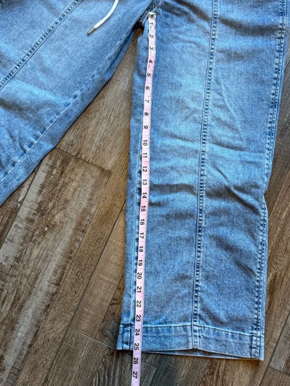 Oat New York Light Blue Cropped Wide-Leg Jeans - Picture 7 of 9